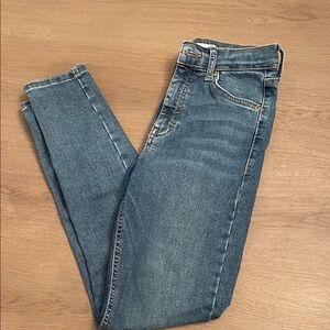 Topshop Blue Skinny Jeans